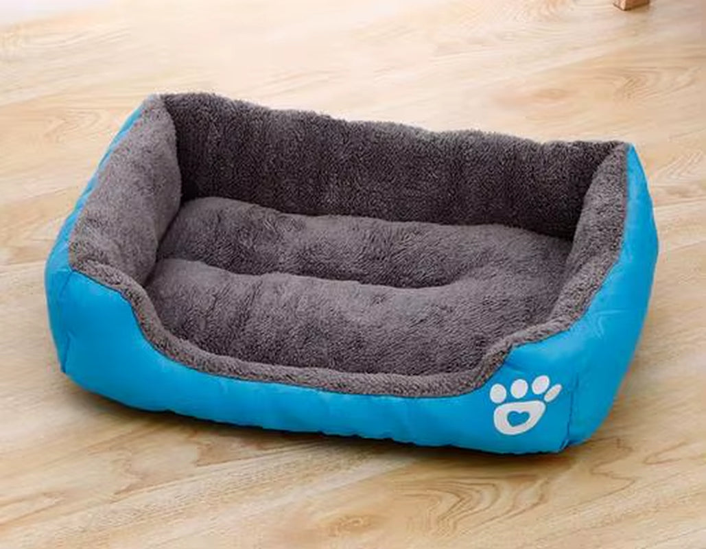 Pet Cat Dog Bed Cozy Square Plush Kennel Puppy Sofa Bed Cushion Pet Product Accessories for Small Medium Animal Doghouse